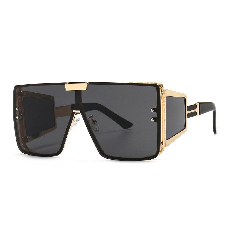 Square Oversized One Lens Sunglasses