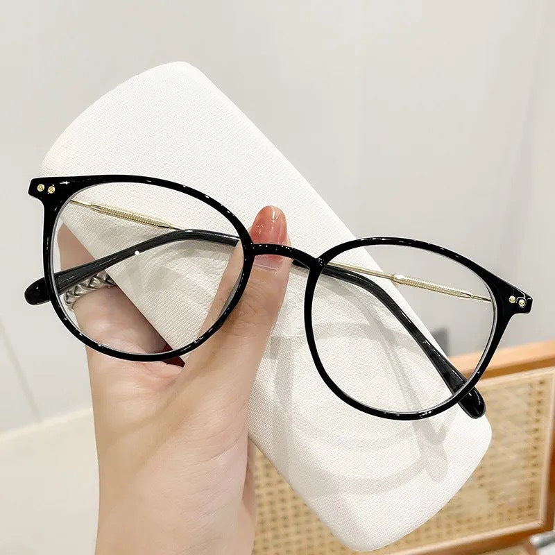 Large frame anti-blue light reading glasses