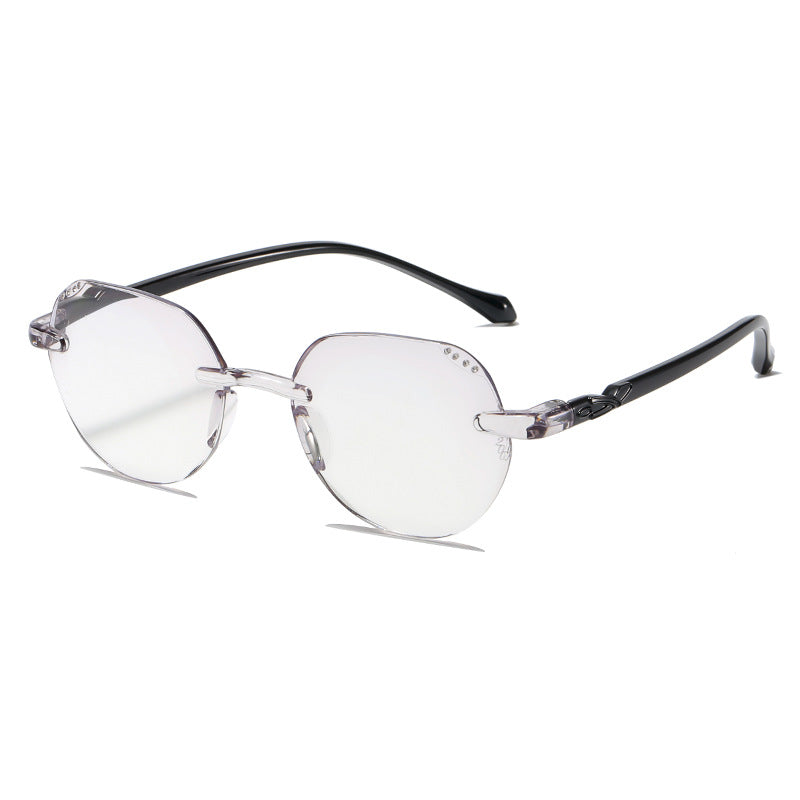 Lightweight frameless anti-blue light reading glasses