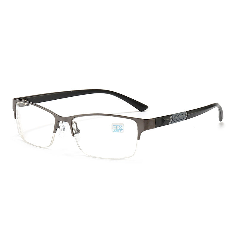Metal alloy half frame reading glasses