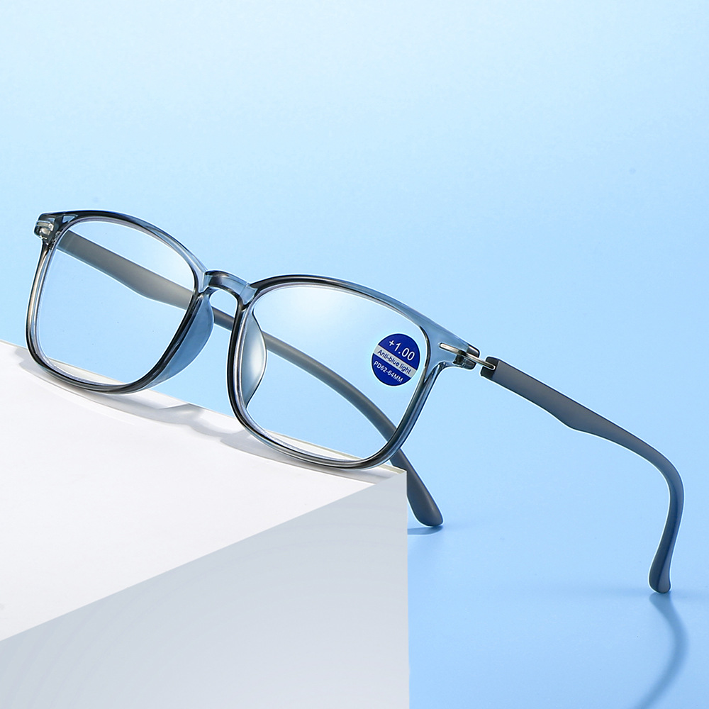 Hd large frame reading glasses anti-blue light