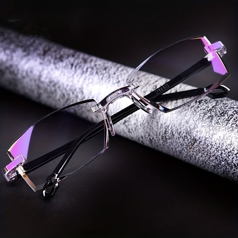 Smart zoom anti-blue reading glasses