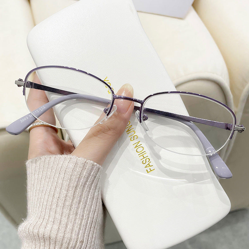 Half frame anti-blue light reading glasses