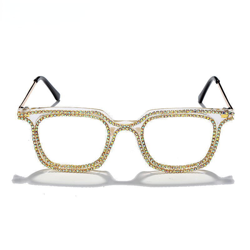 Luxury Rhinestone Frame Anti Blue Light Glasses
