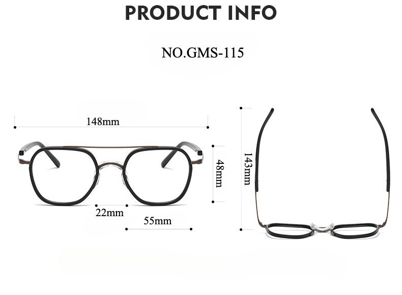 Kylian Titanium Vintage Square Eyeglasses Frames