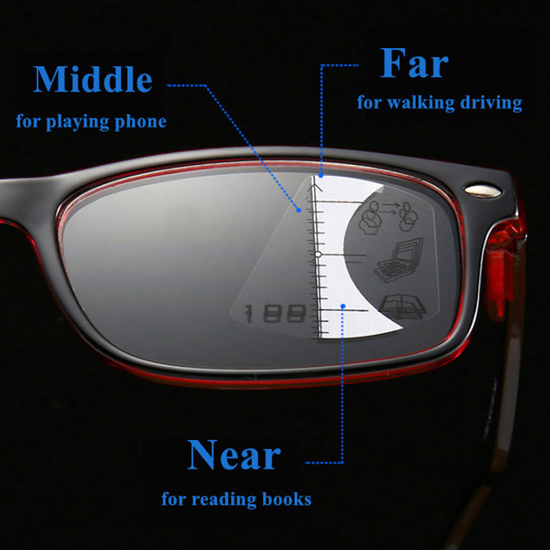 Presbyopic glasses square full frame