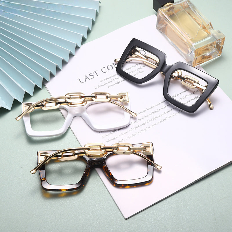 Oversize Square Anti Blue Light Glasses
