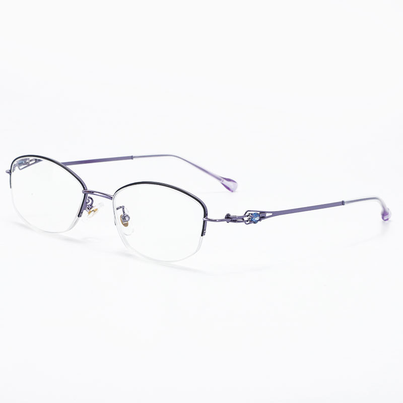 Half-frame anti-blue light reading glasses