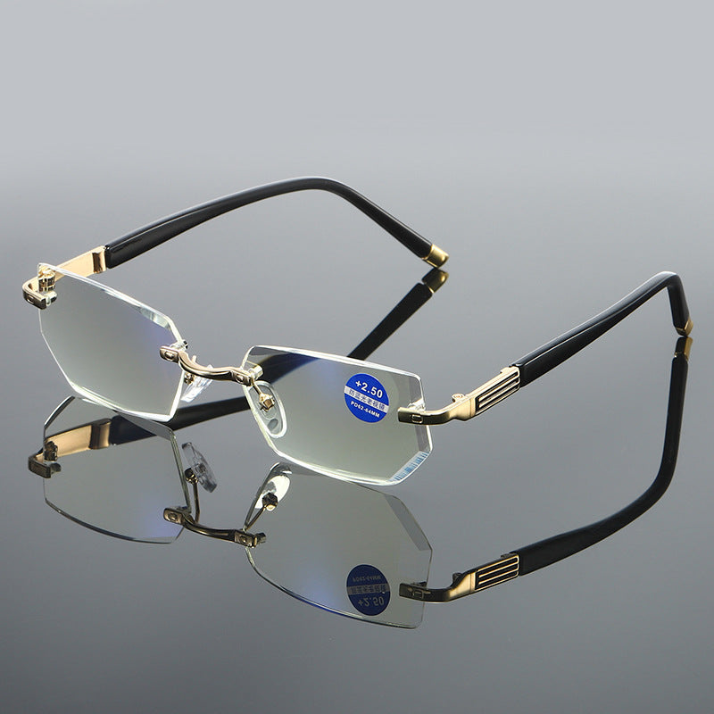 Anti-blue light metal presbyopia glasses