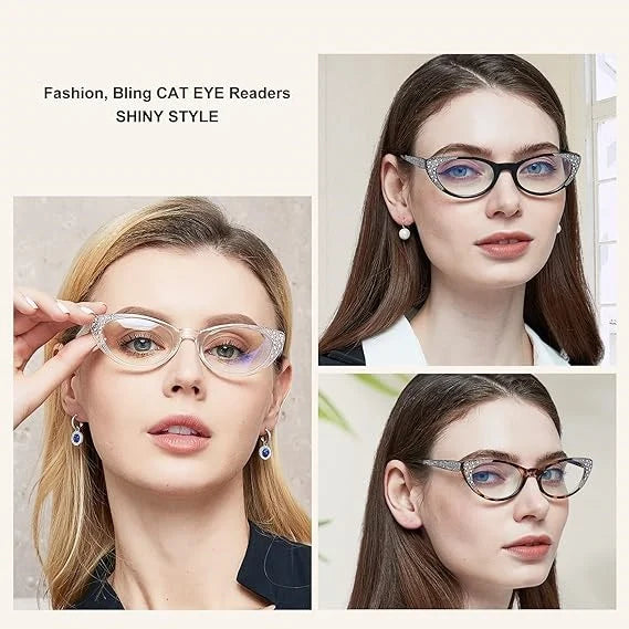 Diamond anti-blue light presbyopia glasses