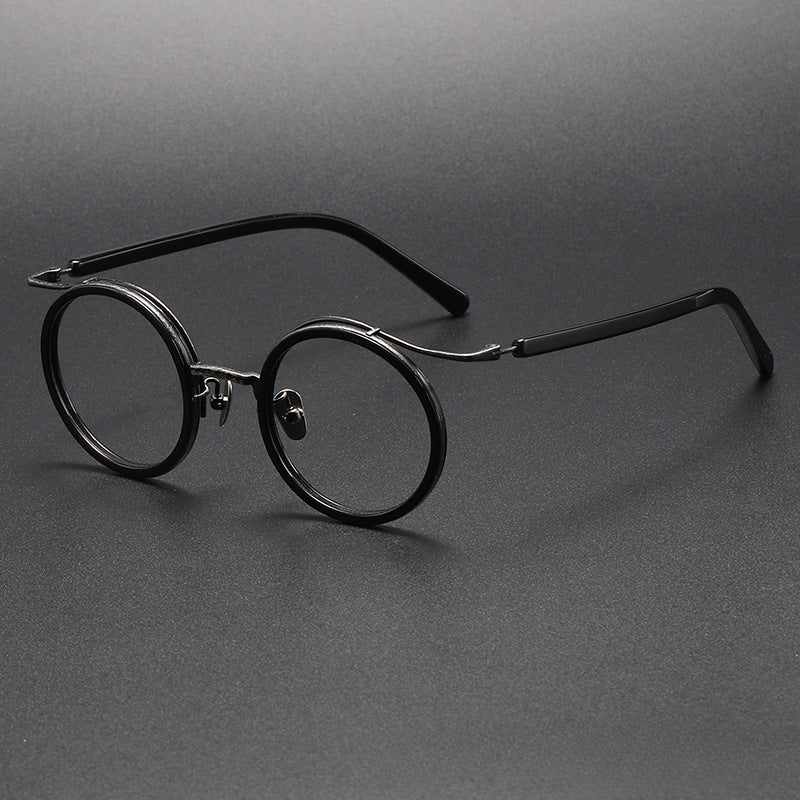 Mael Titanium Vintage Round Eyeglasses Frames