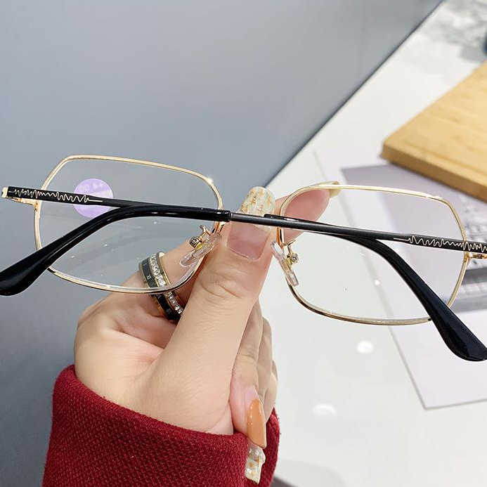 Metal frame hd anti-blue light reading glasses