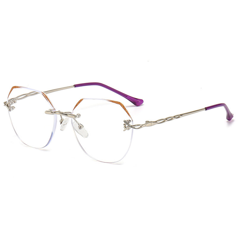 Hollow temple anti-blue light reading glasses