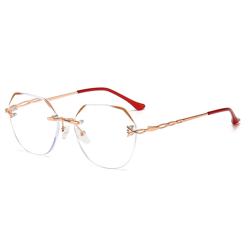 Hollow temple anti-blue light reading glasses