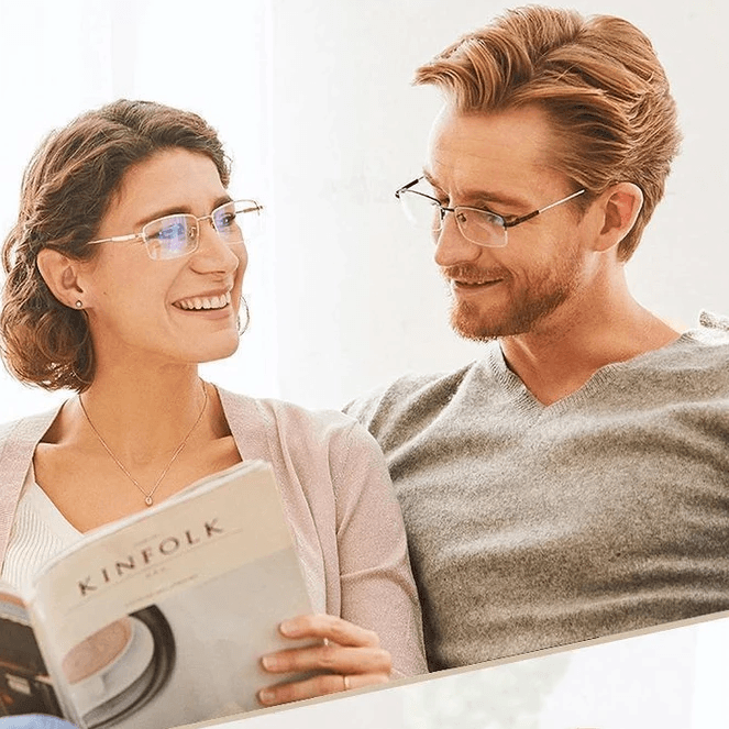 Progressive far and near reading glasses