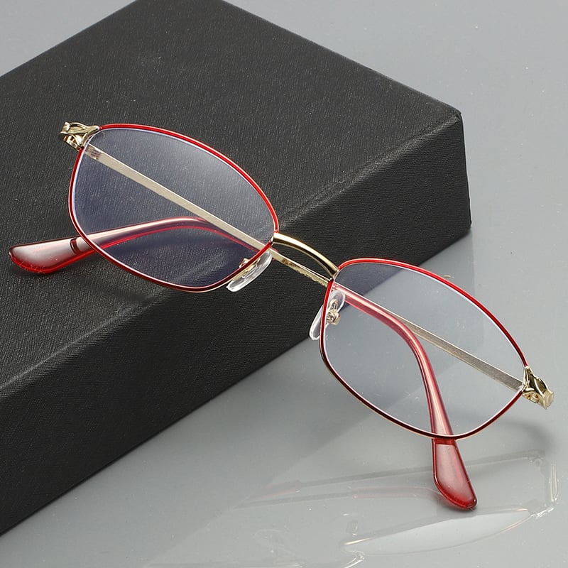 Anti-blue light metal presbyopia glasses
