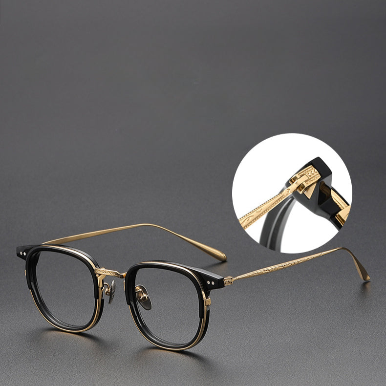 Elior Titanium Vintage Square Eyeglasses Frames