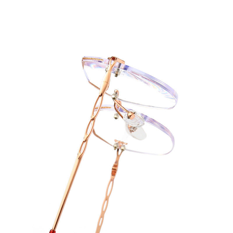 Hollow temple anti-blue light reading glasses