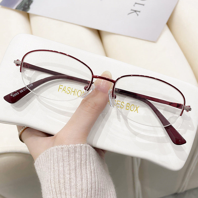 Half frame anti-blue light reading glasses