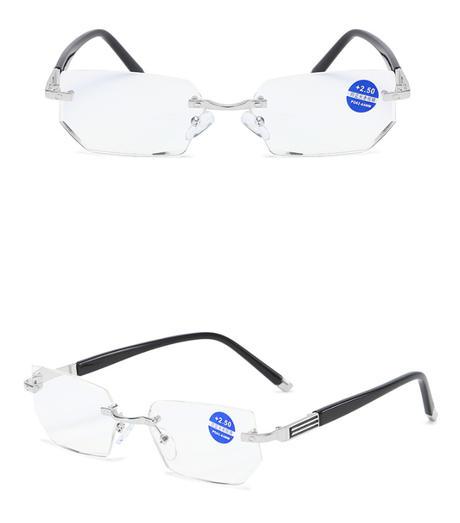 Anti-blue light metal presbyopia glasses