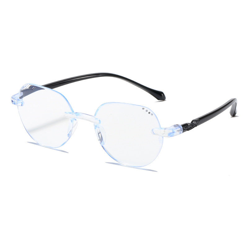 Lightweight frameless anti-blue light reading glasses