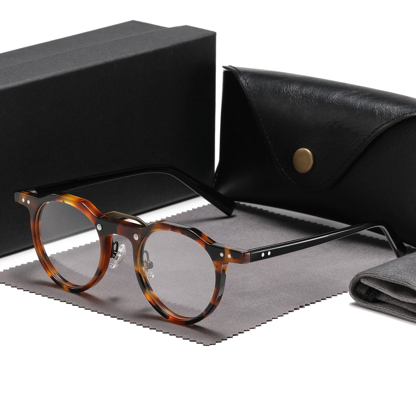 Ron Retro Round Acetate Glasses Frame