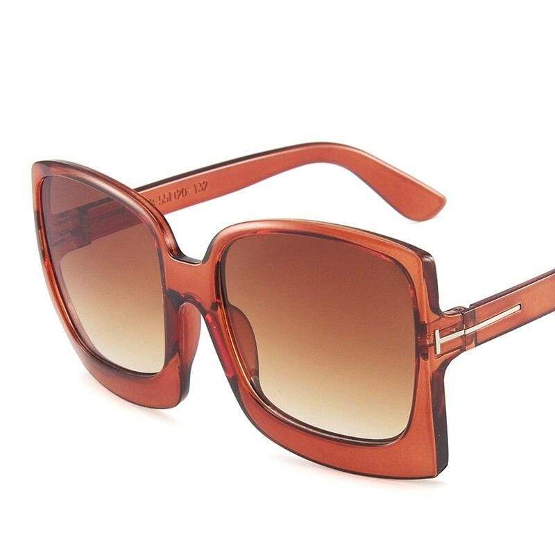 Fashion Square Big Frame Vintage Retro Sunglasses