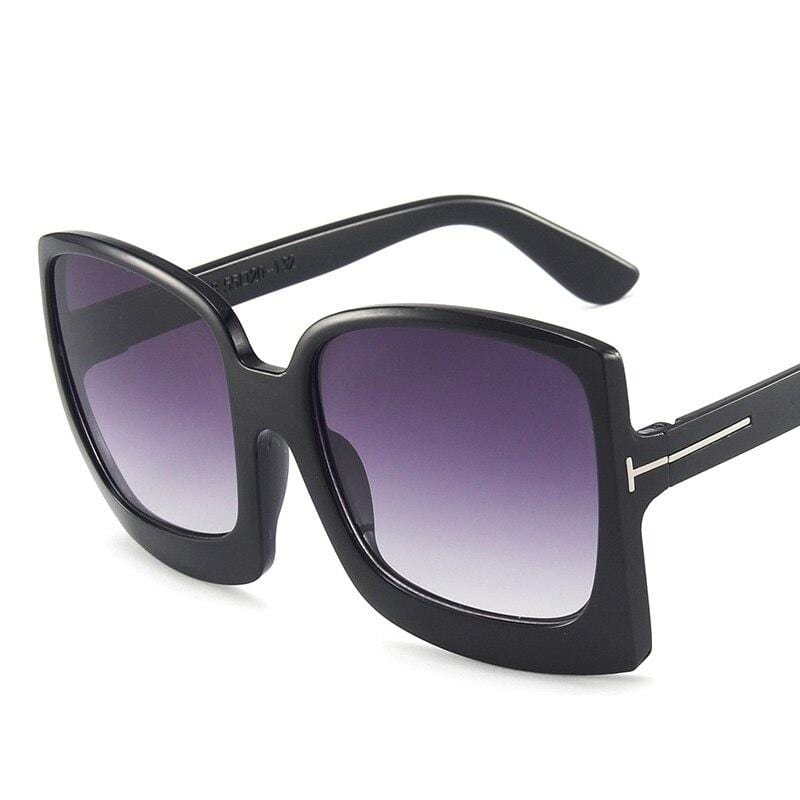 Fashion Square Big Frame Vintage Retro Sunglasses