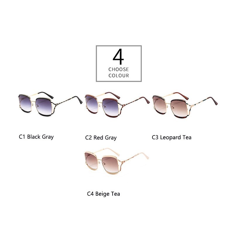 Luxury Brand Square Oversized Sunglasses