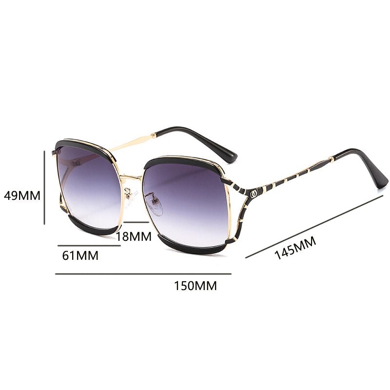 Luxury Brand Square Oversized Sunglasses