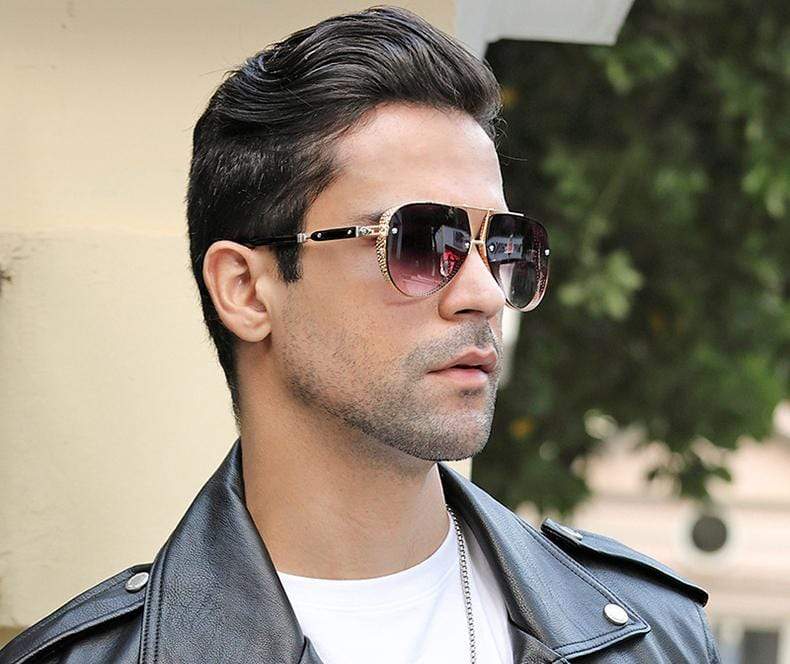 New Hollow Pattern Oval Sunglasses