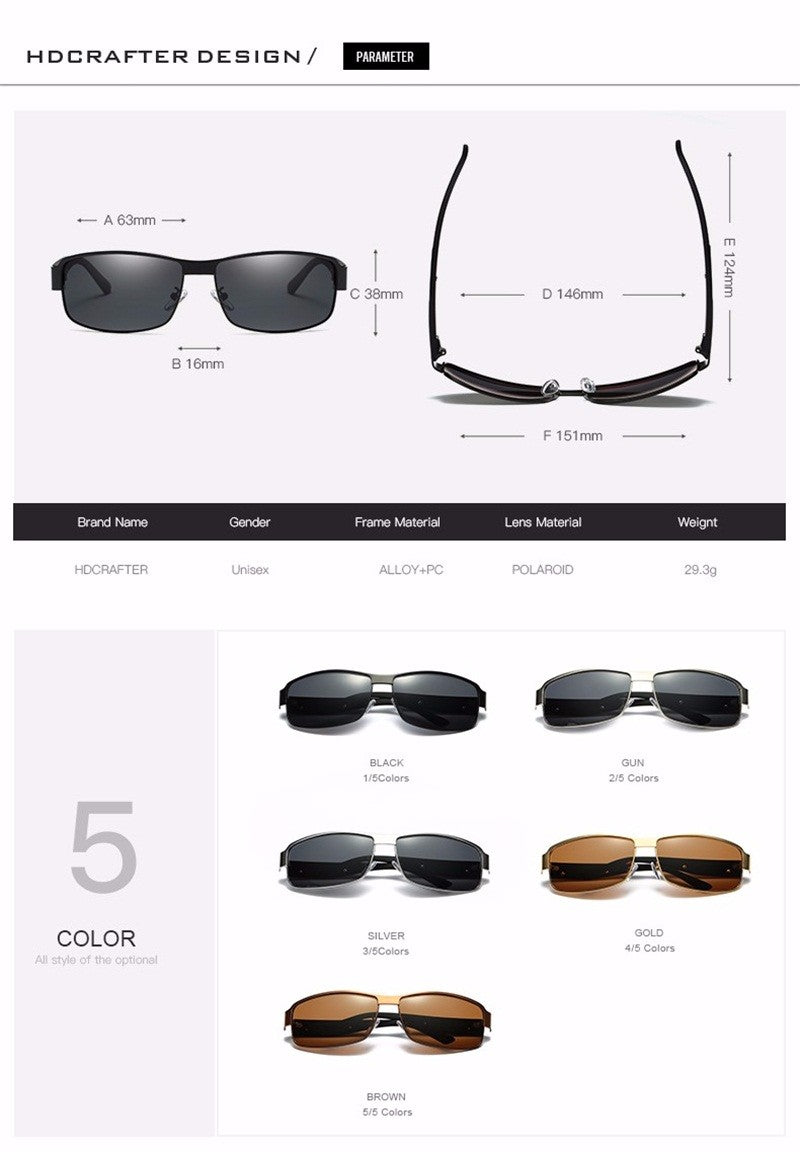 Alloy Frame Polarized Sunglasses