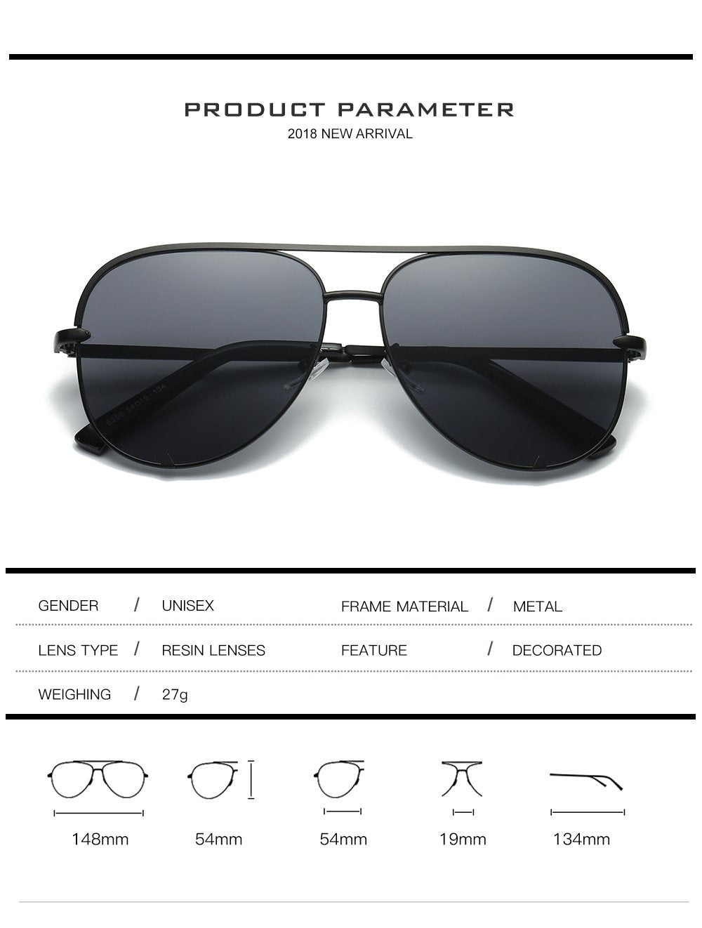 Ladies Pilot Sunglasses