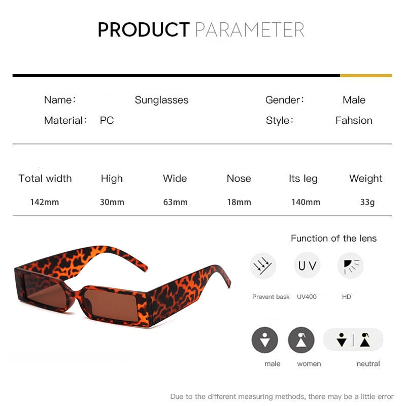 Punk Rectangle Vintage Sunglasses