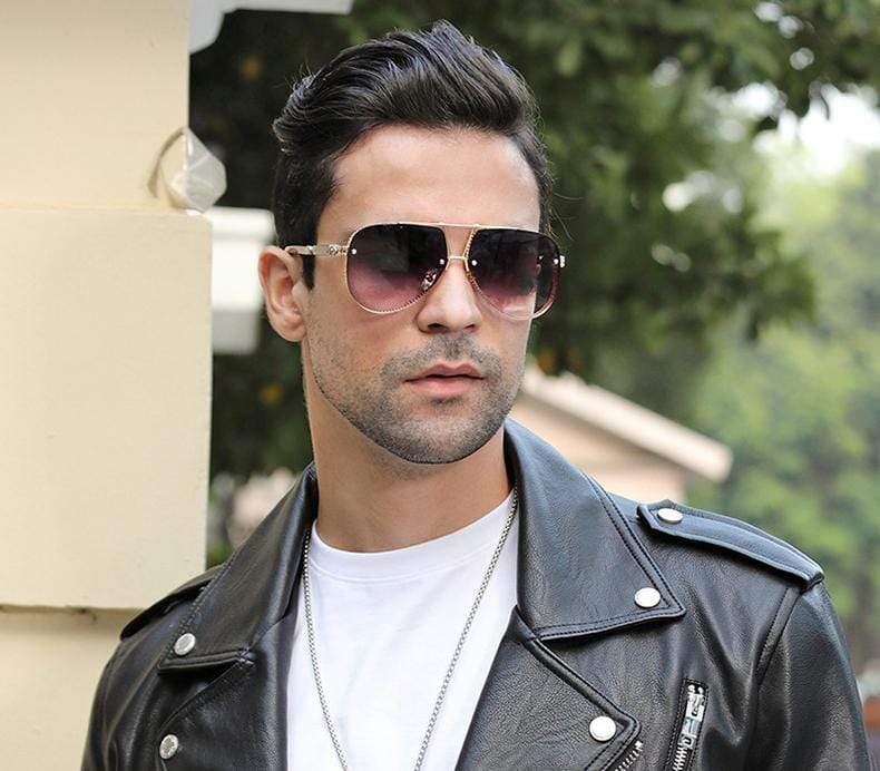 New Hollow Pattern Oval Sunglasses