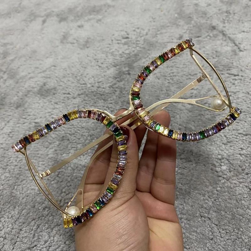 Luxury Half Frame Brand Designer Glasses