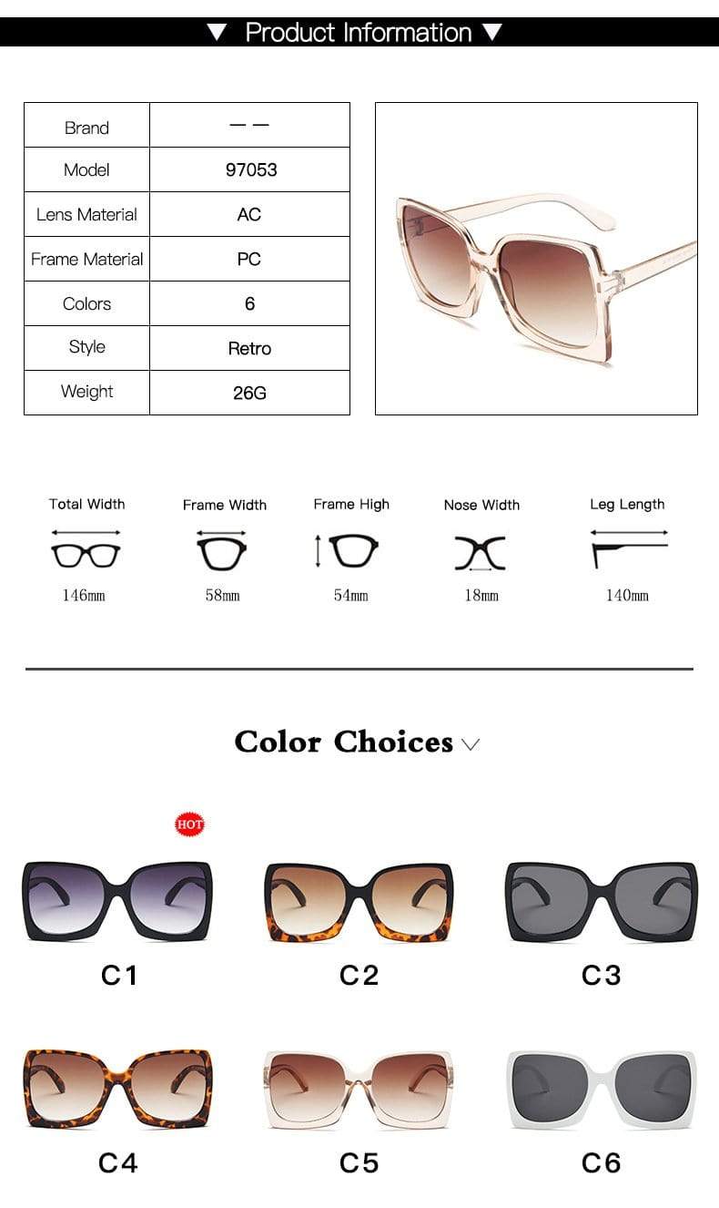 Classic Oversized Sunglasses