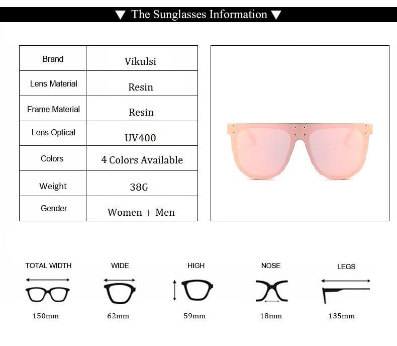 Fashion Unique Rivet Square Sunglasses
