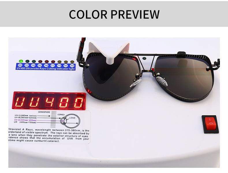 New Hollow Pattern Oval Sunglasses