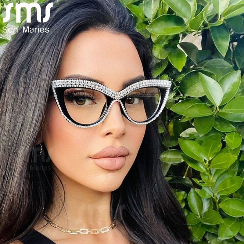 Luxury Cat Eye Diamond Sunglasses UV400