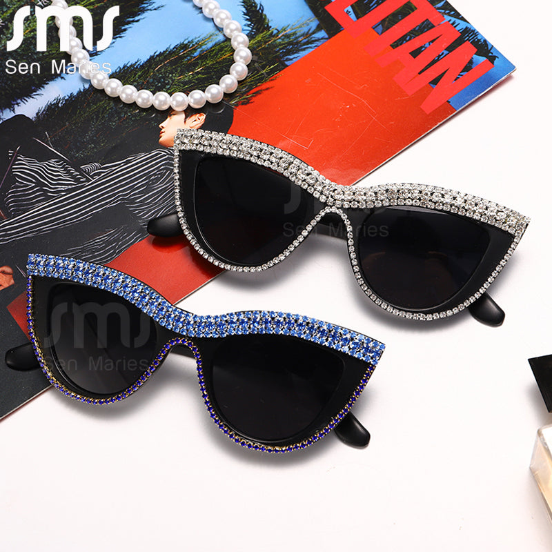 Luxury Cat Eye Diamond Sunglasses UV400