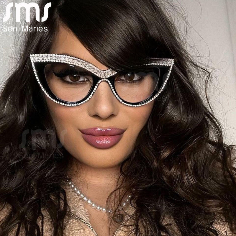 Luxury Cat Eye Diamond Sunglasses UV400