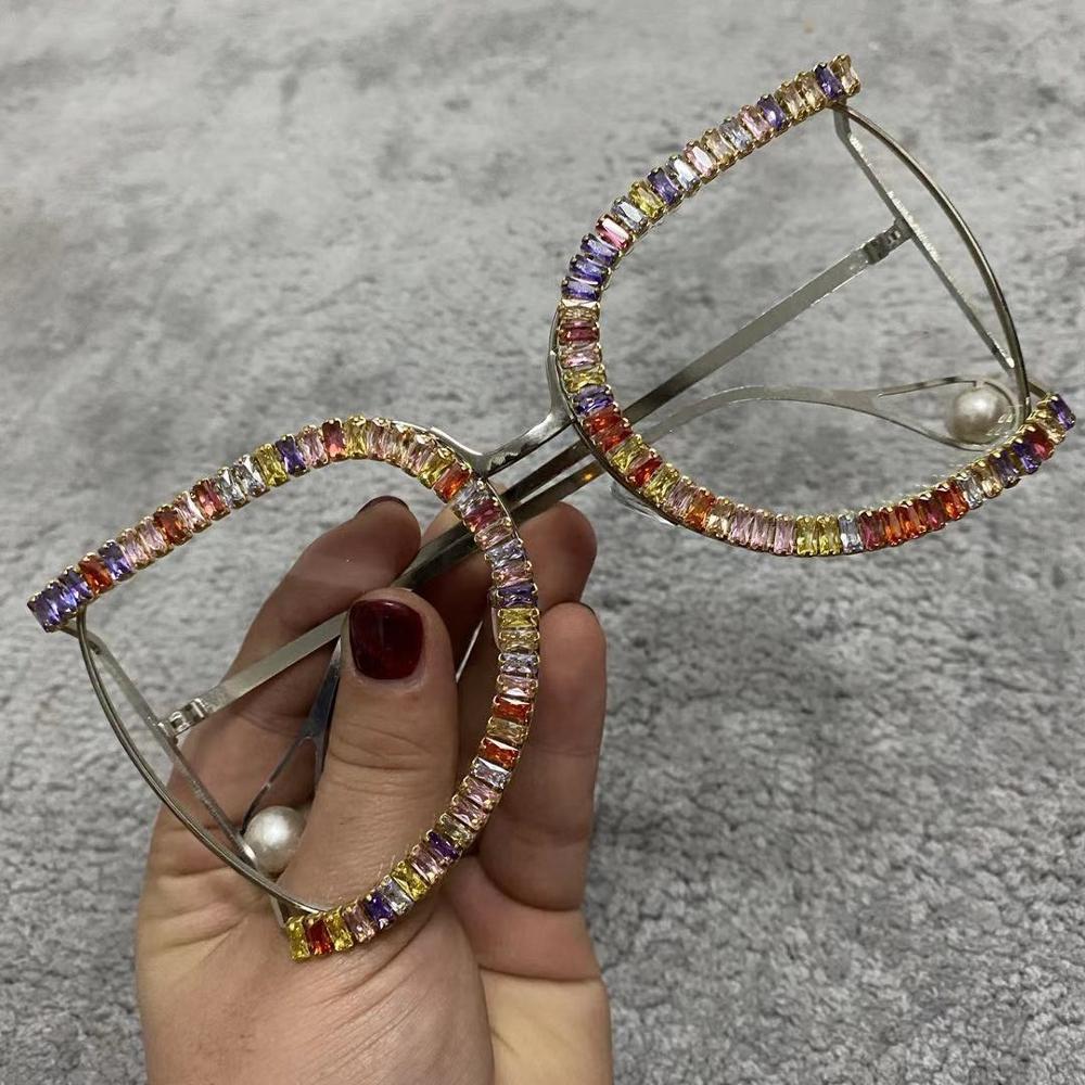 Luxury Half Frame Brand Designer Glasses