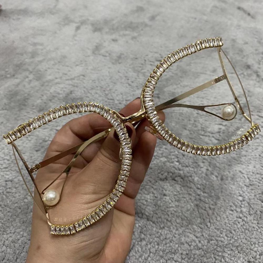 Luxury Half Frame Brand Designer Glasses