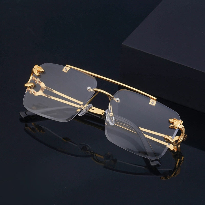 New Retro Rimless Sunglasses