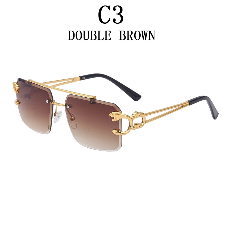 New Retro Rimless Sunglasses
