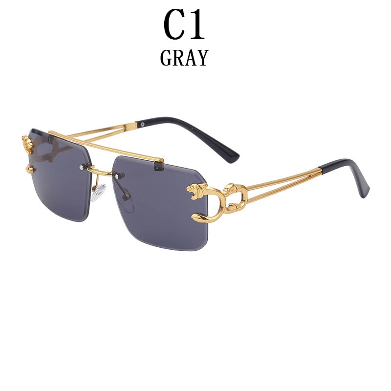 New Retro Rimless Sunglasses