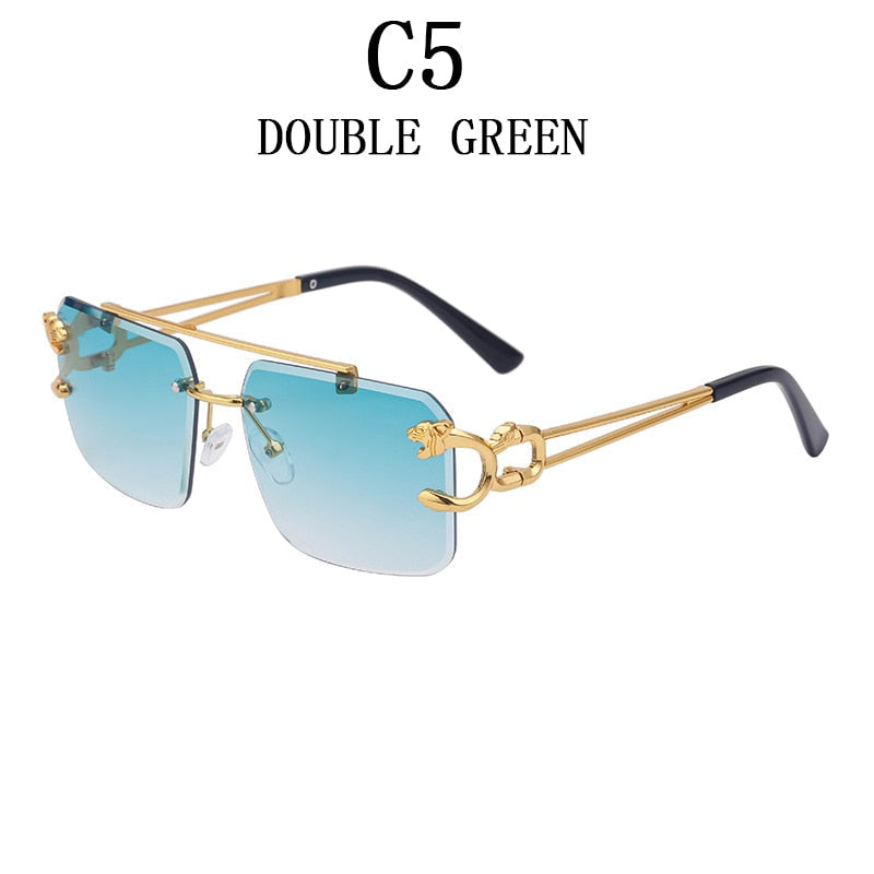 New Retro Rimless Sunglasses