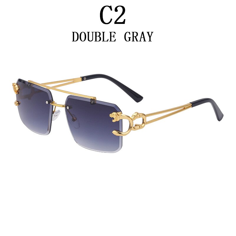 New Retro Rimless Sunglasses