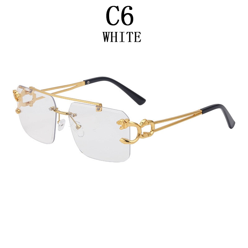 New Retro Rimless Sunglasses